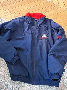VINTAGE NBC SPORTS CHAMPION FLEECE-LINED JACKET